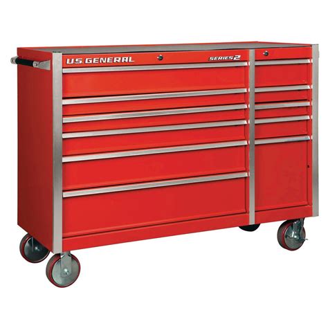U.s. general tool box 56. Compared to the regular Husky boxes, the HD ones have thicker gauge steel (18 vs 21), higher rated drawers (120 vs 100lbs) soft close drawers, and better locking casters. Both the US General and HD Husky are good boxes, but I wouldn't say US General is $300 better. Save the $300 and use it to buy tools to put in the Husky. 