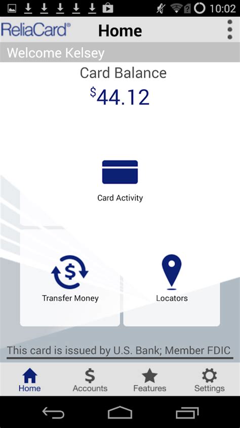 The U.S. Bank ReliaCard Mobile App delivers what mobile banking should be. Get more done with an enhanced experience, easier navigation, and help when you need it. Fast and secure login. • Simple log in using your unique username and password. • Set up Face ID® or Touch ID for a more convenient login experience. . 