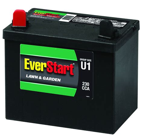 EverStart Lawn and Garden Lead Acid Battery, Group Size U1P 12 Volt, 275 CCA. 50+ bought since yesterday. Add. $34.87. current price $34.87. EverStart Lawn and Garden Lead Acid Battery, Group Size U1P 12 Volt, 275 CCA. 608 3.9 out of 5 Stars. 608 reviews. Save with. Pickup today. Shipping, arrives in 3+ days.