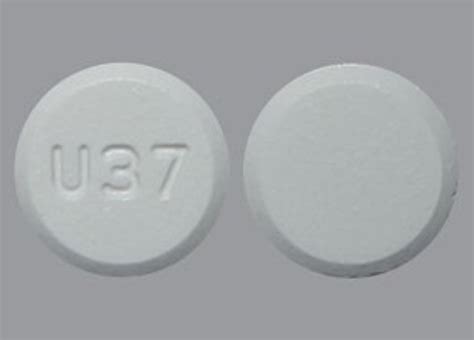 U37 pill. Enter the imprint code that appears on the pill. Example: L484 Select the the pill color (optional). Select the shape (optional). Alternatively, search by drug name or NDC code using the fields above.; Tip: Search for the imprint first, then refine by color and/or shape if you have too many results. 