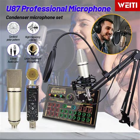 U87 Microphone Condenser Professional Studio Large Diaphragm Microphone ... - balustradellc