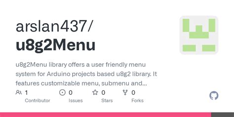 U8g2 menu example.  It features customizable menu, submenu and action items, plus screen nav...