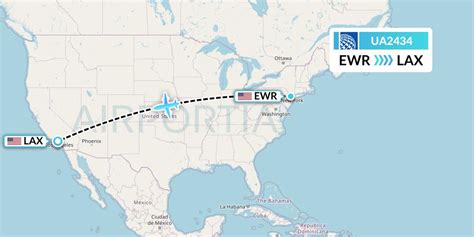 UA2434 Flight Tracker-Newark to Los Angeles (United Airlines …