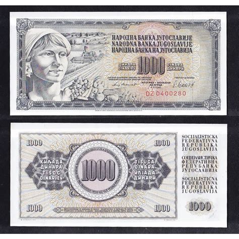 uang asing Yugoslavia 1000 Dinara - Shop - balustradellc