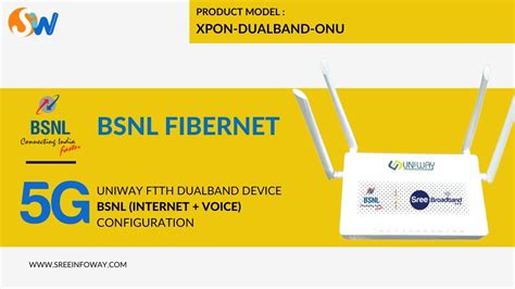 UBIQCOM Dual Band Voice Ont for BSNL FTTH (2GE+1Voice)