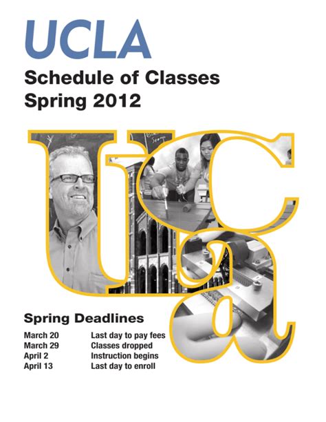 UCLA Schedule of Classes Spring 2012