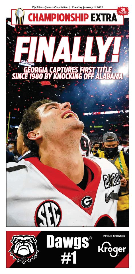 UGA front page: national championship coverage included in ... - ajc