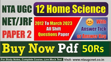 UGC NET Home Science Previous Year Questions - Google Books