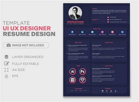 UI/UX Designer CV Template Creative Daddy