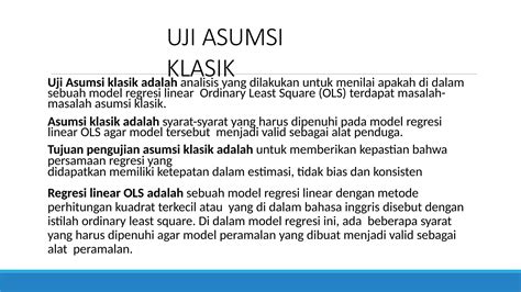 UJI ASUMSI KLASIK - wintechmobiles.com