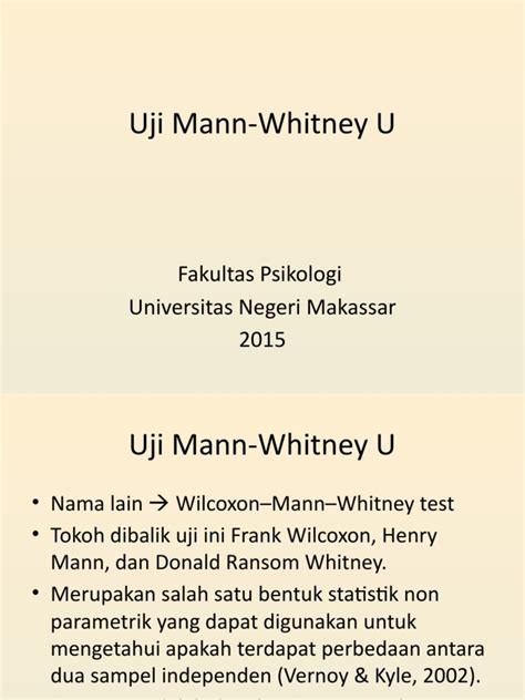 Uji Mann-Whitney - Statistik Ceria - wintechmobiles.com