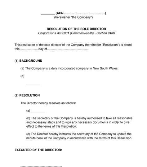UK Board of Directors Resolution to Appoint Auditors Legal Forms and
