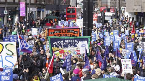 UK protest backs health staff as doctors prepare to strike