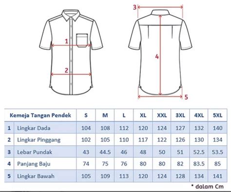 Ukuran Kemeja Pria - Informasi Pembeli | Koleksi Katik - balustradellc