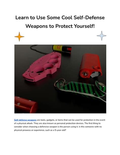 Ultimate Guide to Self Defense Weapons: Protect Yourself - balustradellc