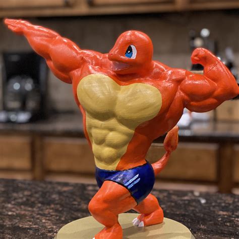 Ultra Swole Charmander 3D Print STL - muktibox.com