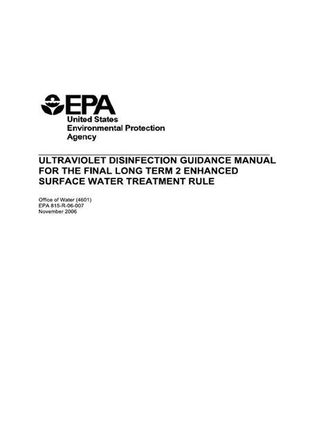 ULTRAVIOLET DISINFECTION GUIDANCE MANUAL FOR THE … - raincitystudios.com