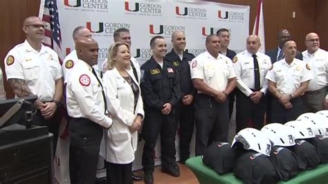 UM’s Gordon Center presents 80 new helmets to Florida Urban Task Forces 1 and 2
