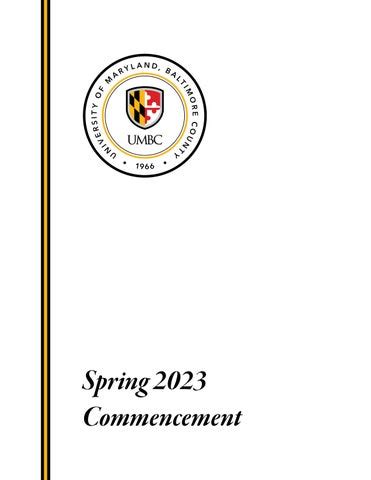UMBC Spring 2023 Commencement Program by UMBC University of Maryland