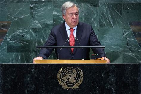 UN chief says people are looking to leaders for action and a way out of the current global ‘mess’