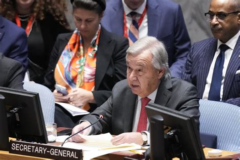 UN chief warns that the risk of the Gaza war spreading is growing as situation becomes more dire