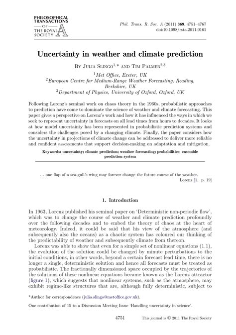 Uncertainty in weather and climate prediction - wintechmobiles.com