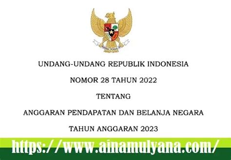 UNDANG-UNDANG NOMOR 28 TAHUN 2024 TENTANG APBN TAHUN 2024