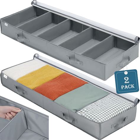 Underbed Storage Containers, Underbed Clothes Organizer Bins with ... - raincitystudios.com
