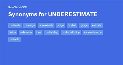 UNDERESTIMATE Synonyms: 27 Synonyms & Antonyms for