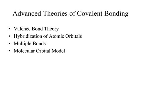 Understanding Advanced Theories of Covalent Bonding and Behavior ... - wintechmobiles.com