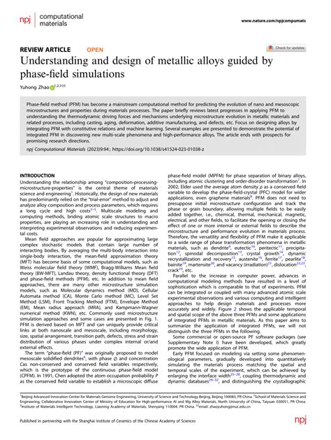 Understanding and design of metallic alloys guided by phase-field ... - wintechmobiles.com