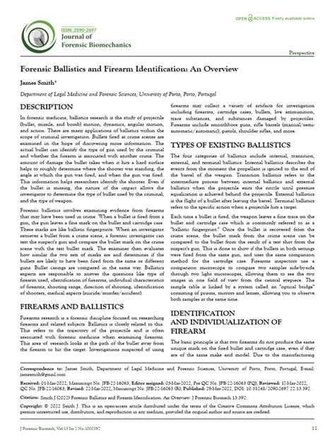 Understanding Ballistics and Firearms Identification in Criminal ... - wintechmobiles.com