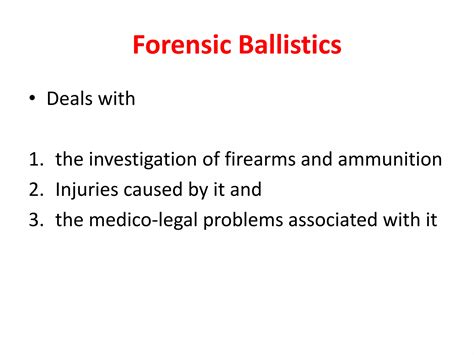 Understanding Ballistics and Firearms Investigation in the Legal ... - wintechmobiles.com
