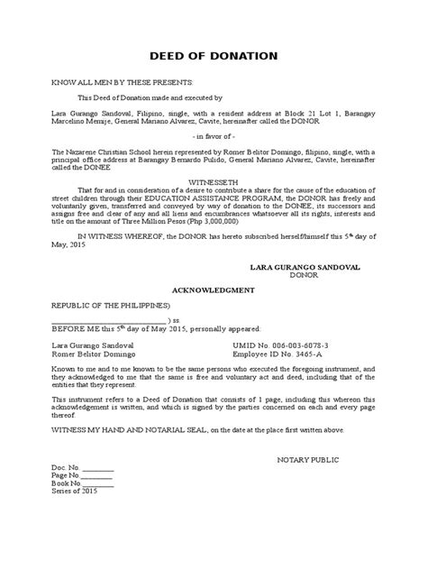 Understanding Deed of Donation in the Philippines - balustradellc