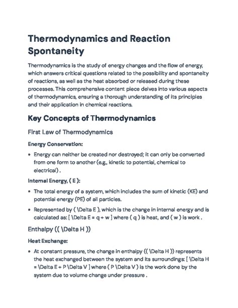 Understanding Free Energy and Spontaneity in Thermodynamics - wintechmobiles.com