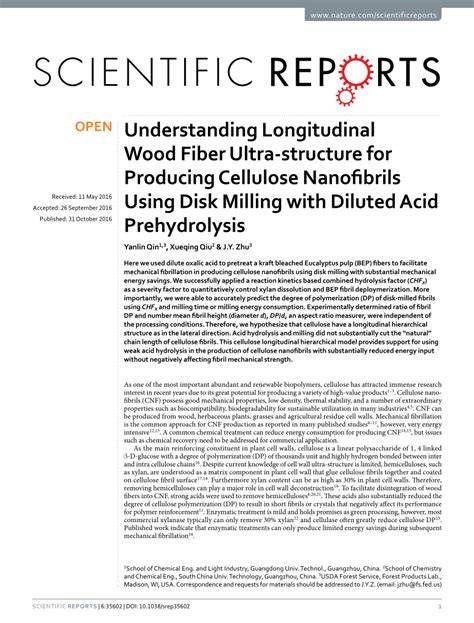 Understanding Longitudinal Wood Fiber Ultra-structure for Producing ... - raincitystudios.com