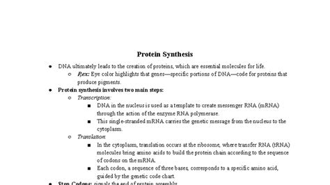 Understanding Protein Synthesis: Key Concepts and Processes - muktibox.com