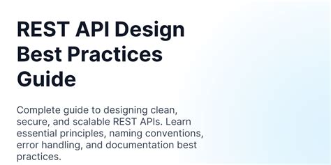 Understanding REST API Design Best Practices - DEV Community - coolestguyplanet.net