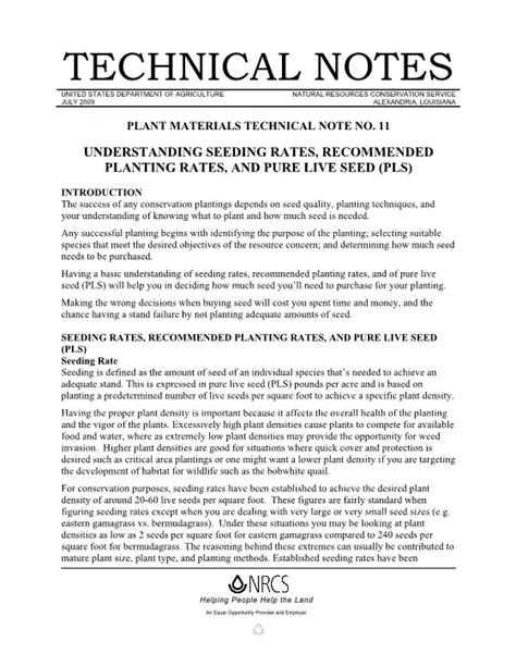 UNDERSTANDING SEEDING RATES, RECOMMENDED PLANTING RATES … - raincitystudios.com