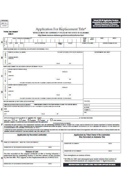 Understanding the Application for Replacement of Title Issued From … - balustradellc