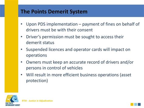 Understanding the Points Demerit System (PDS) - SFA - balustradellc