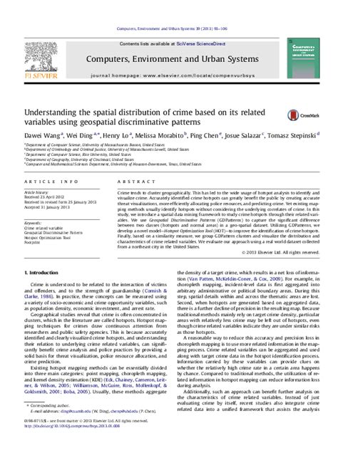 Understanding the spatial distribution of crime based on its related ... - wintechmobiles.com