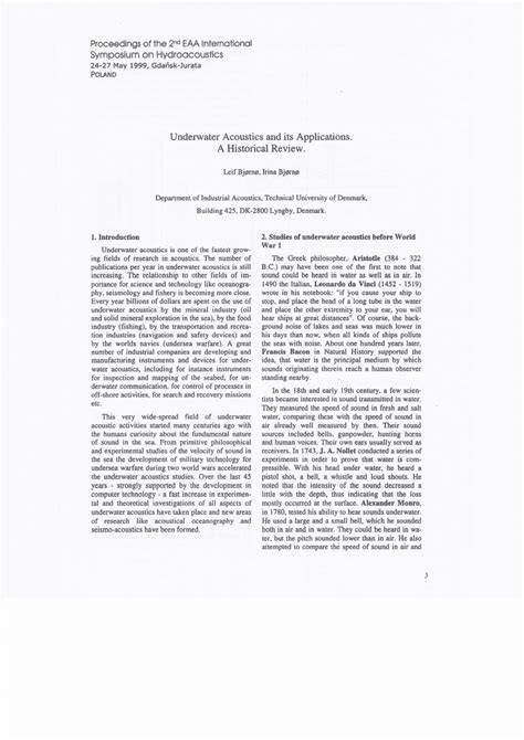 Underwater Acoustics and its Applications. A Historical … - raincitystudios.com