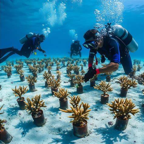 Underwater coral restoration project with vibrant new coral colonies ... - raincitystudios.com