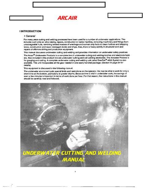Underwater Cutting and Welding Manual (Arcair) | PDF - raincitystudios.com