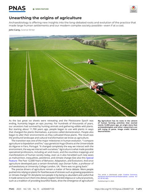 Unearthing the origins of agriculture - PNAS - wintechmobiles.com