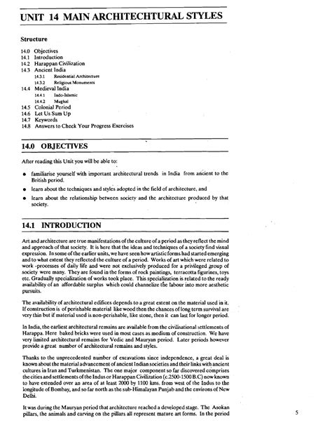 UNIT 14 MAIN ARCHITECHTURAL STYLES Structure - eGyanKosh - wintechmobiles.com