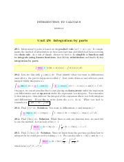 Unit 29: Integration by parts - Harvard University - wintechmobiles.com