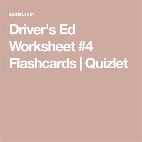 Unit 8 Drivers Ed Flashcards | Quizlet - balustradellc