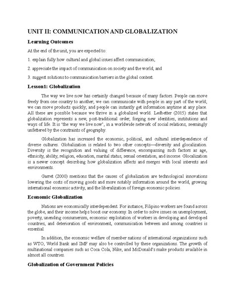 UNIT II. COMMUNICATION INTERMEDIATE. 6.